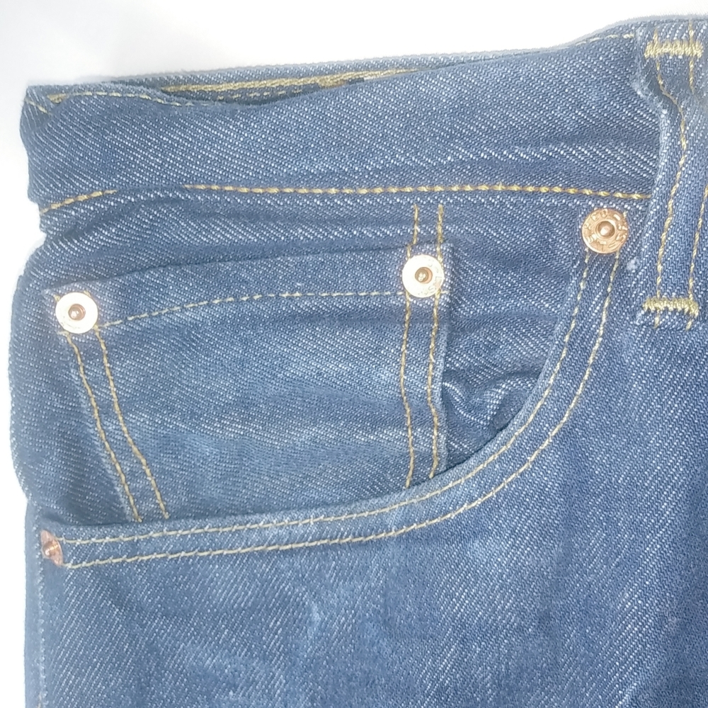 Levis 501 Mens 54x30 Dark Wash Straight Button Fly  Jeans - Picture 13 of 15